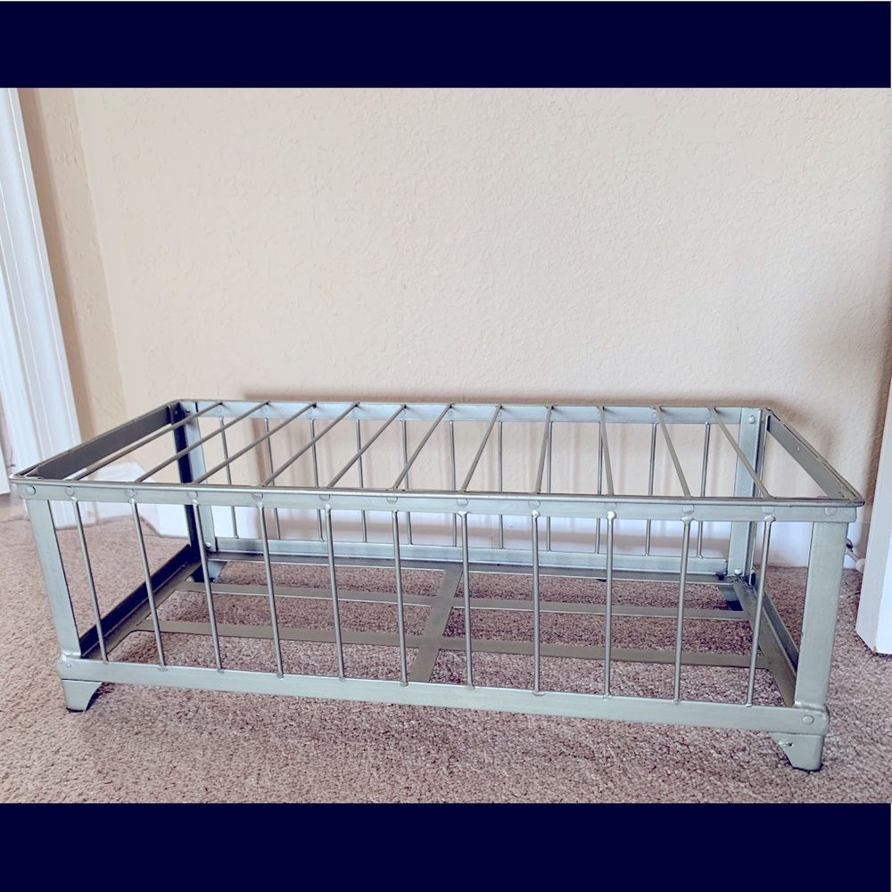 Pottery Barn Magazine Rack Galvanized Metal